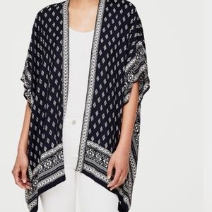 LOFT BLACK AND WHITE KIMONO